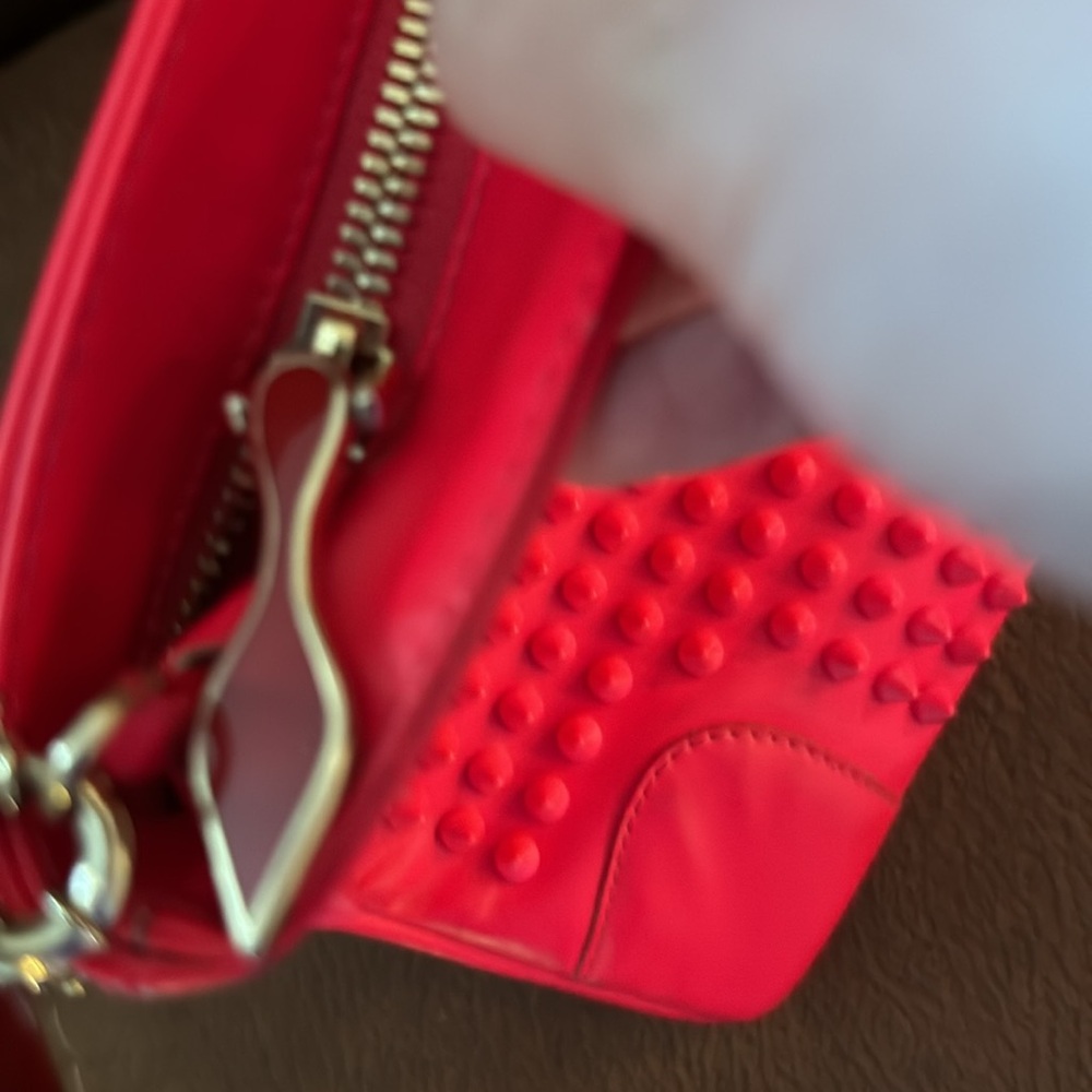 Christian Louboutin Loubiposh Studded Pink Clutch or Shoulder Bag - Picture 9 of 10